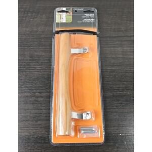 Wood Sliding Patio Door Pull Handle With Chrome Mounting Brackets Durable Design
